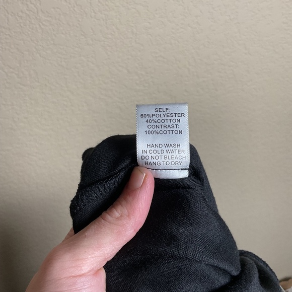 Joh Apparel Womens XS Black Wide Leg Light‎ Ribbed Knit Sweater Pants w/Pockets - Picture 6 of 6